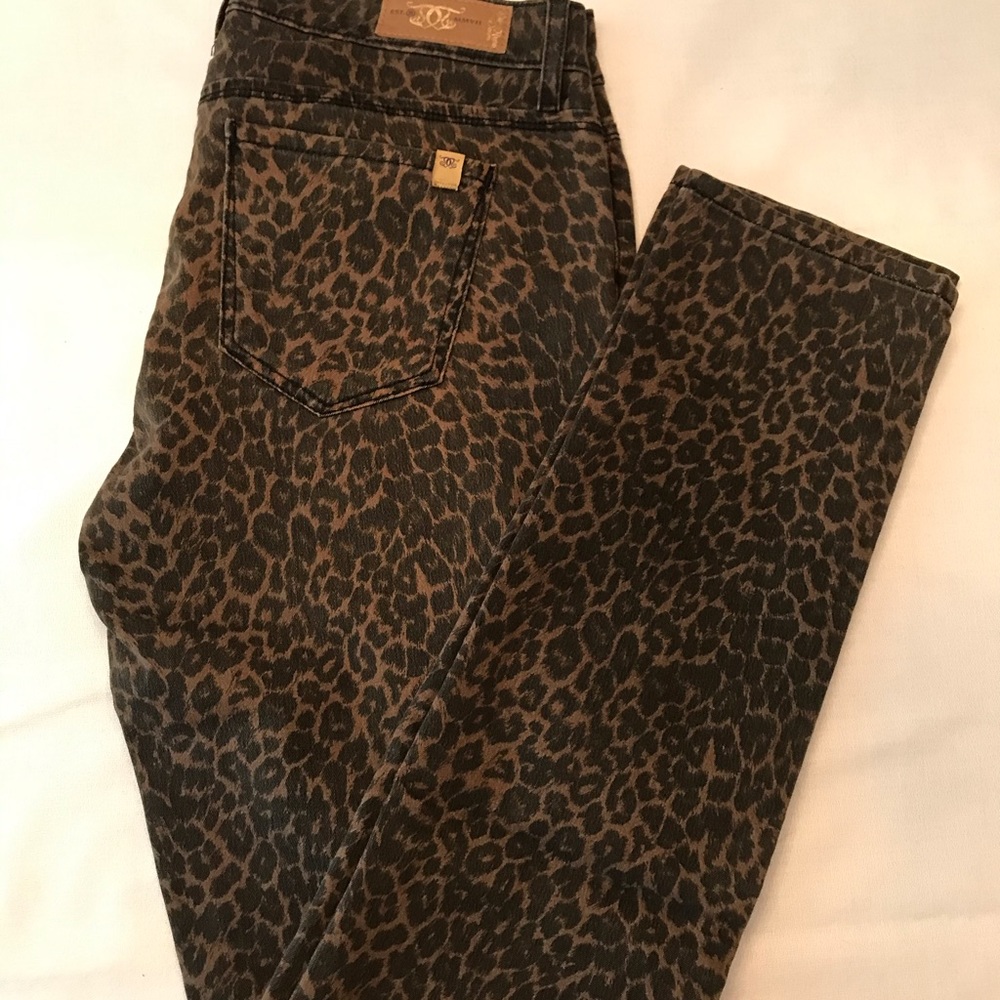 Divine Rights of Denim Leopard Print Jeans